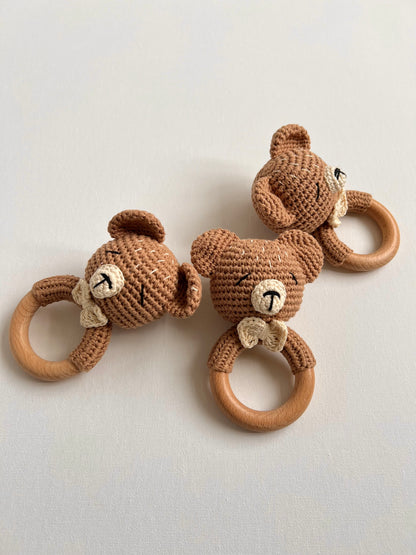 Knitted Bear Rattle