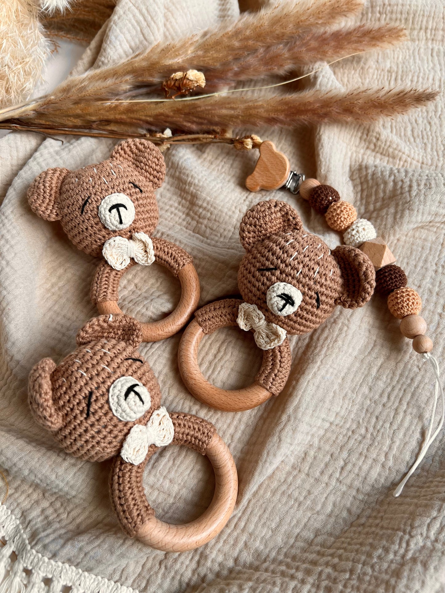 Knitted Bear Rattle